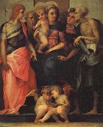 Rosso Fiorentino Madonna Enthroned with SS.John the Baptist,Anthony Abbot,Stephen,and Benedict Spain oil painting artist